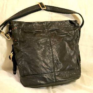 Lucky Brand Black Leather Crossbody Bag